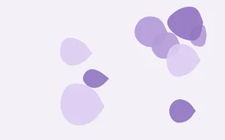 Thistledown Pebbles III — light purple and white blob background, variation III