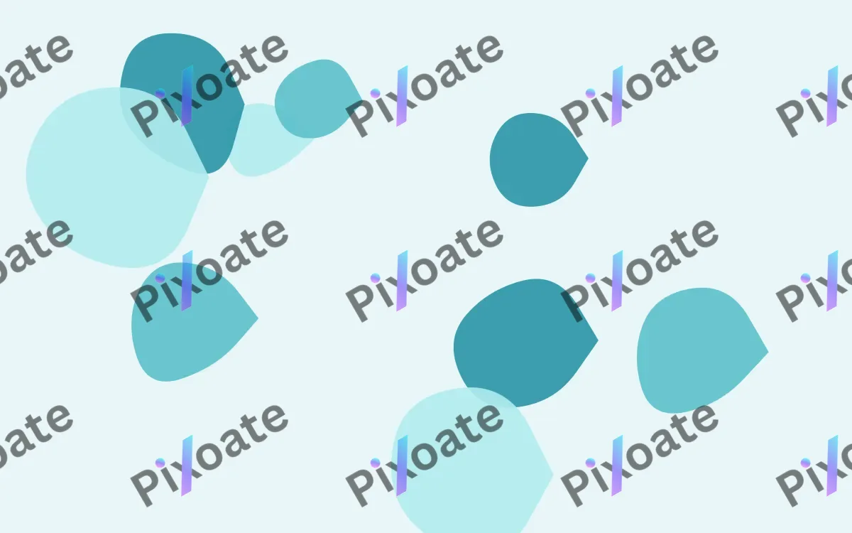 Tidepool Pebbles — light teal blob background