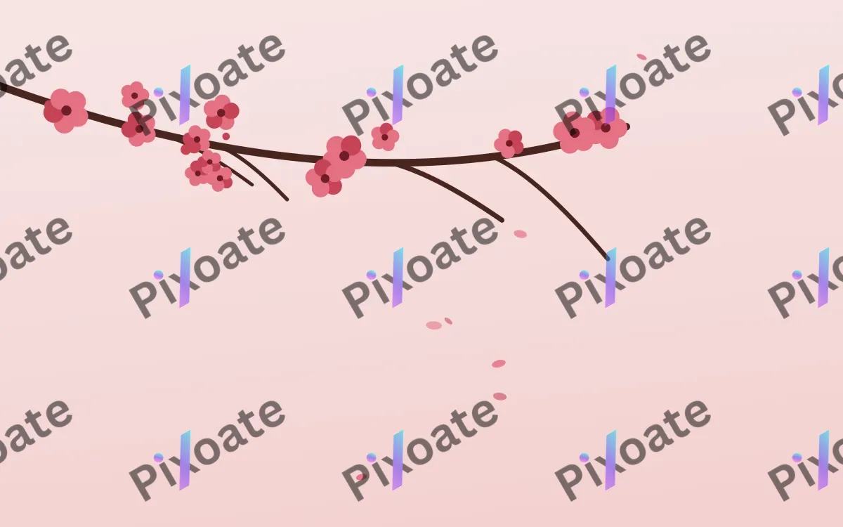 Crimson Bloom — light red and white blossom background