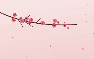 Crimson Bloom II — light red and white blossom background, variation II