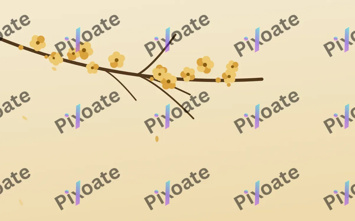 Golden Blossom — light gold and beige blossom background