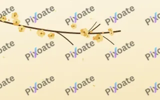 Honey Branch III — light yellow, gold and beige blossom background, variation III