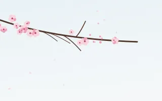 Morning Sakura III — light red, pink and white blossom background, variation III