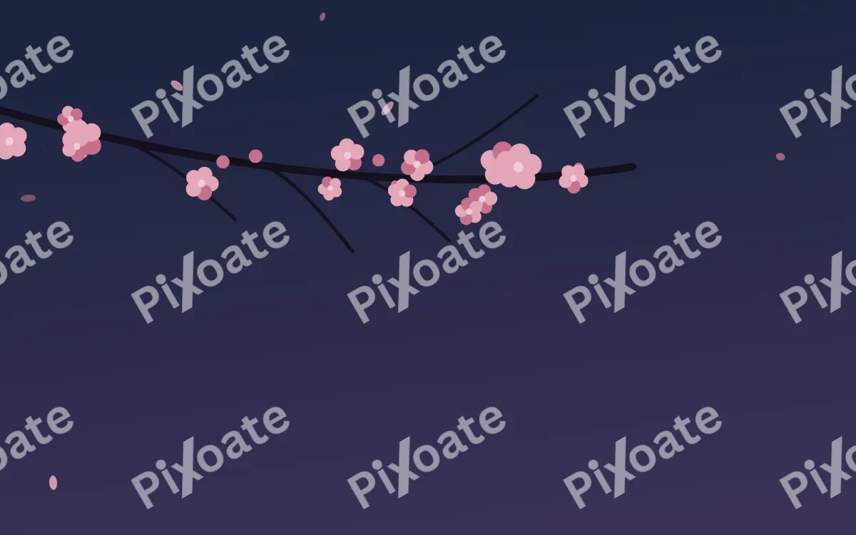 Night Sakura Night Sakura — dark pink and blue blossom background