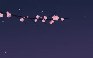 Night Sakura — dark pink and blue blossom background