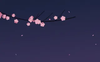Night Sakura III Night Sakura III — dark pink and blue blossom background, variation III