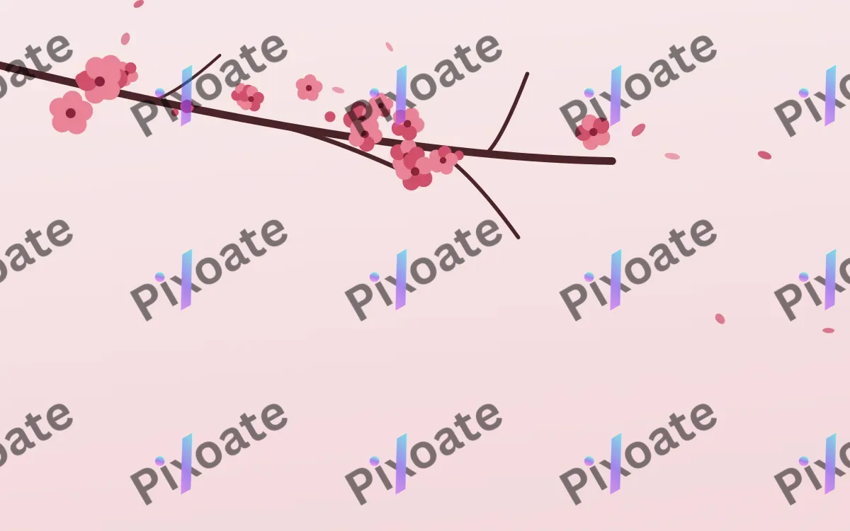 Ruby Branch — light red and white blossom background