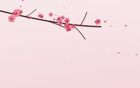 Ruby Branch — light red and white blossom background