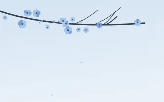Sky Bloom II Sky Bloom II — light blue blossom background, variation II