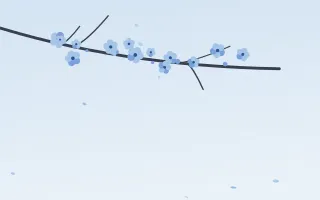 Sky Bloom III Sky Bloom III — light blue blossom background, variation III