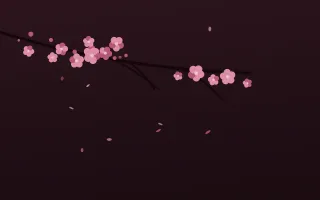 Wine Blossom II — dark pink blossom background, variation II
