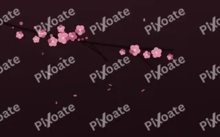 Wine Blossom II — dark pink blossom background, variation II