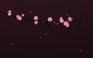 Wine Blossom III — dark pink blossom background, variation III