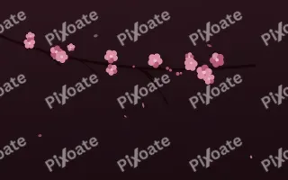 Wine Blossom III — dark pink blossom background, variation III