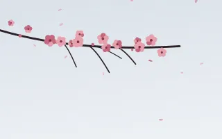 Winter Plum II Winter Plum II — light red and white blossom background, variation II