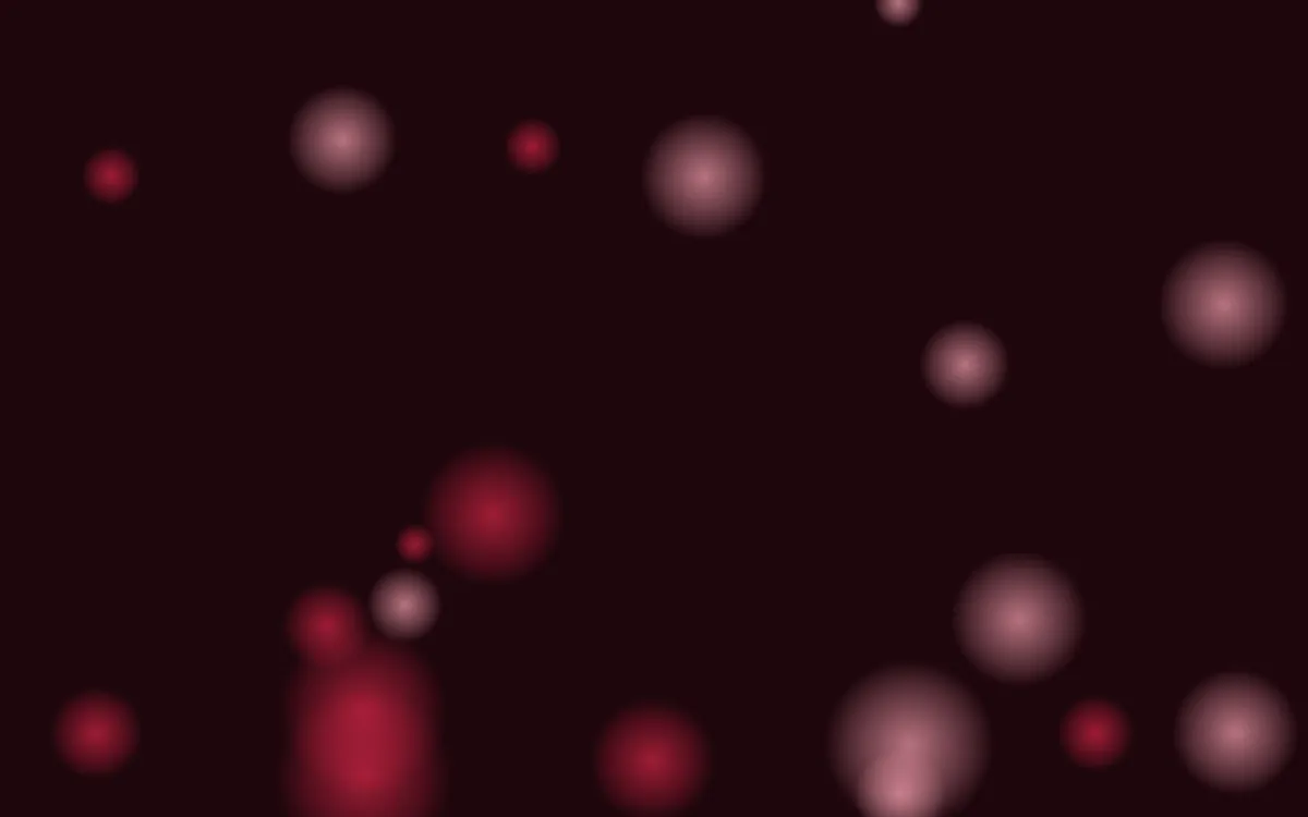 Cherry Noir Glowfield — dark black and red bokeh background