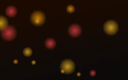 Ember Drift — dark black, gold and red bokeh background