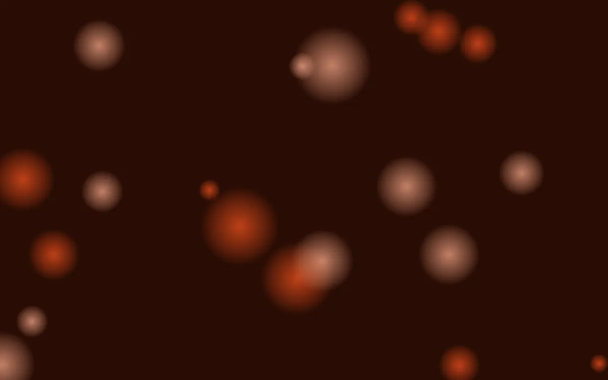 Flame Glowfield — dark black and orange bokeh background