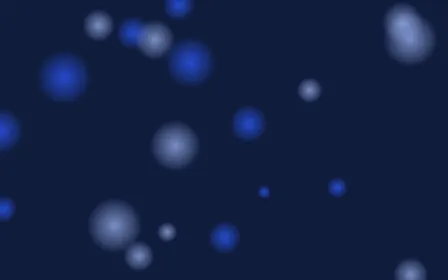 Klein Glowfield — dark blue bokeh background
