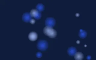 Klein Glowfield II — dark blue bokeh background, variation II