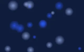 Klein Glowfield III — dark blue bokeh background, variation III