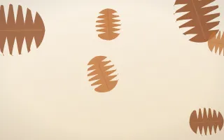 Autumn Leaves — light orange, brown and beige botanical background