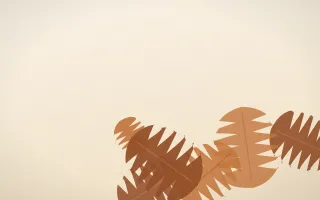 Autumn Leaves II — light orange, brown and beige botanical background, variation II