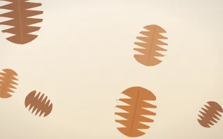Autumn Leaves III — light orange, brown and beige botanical background, variation III