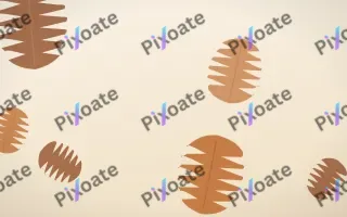 Autumn Leaves III — light orange, brown and beige botanical background, variation III