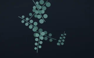 Eucalyptus Night — dark teal and blue botanical background