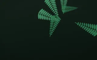 Fern Forest II — dark green and black botanical background, variation II