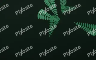 Fern Forest II — dark green and black botanical background, variation II