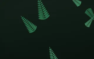 Fern Forest III — dark green and black botanical background, variation III