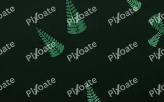 Fern Forest III — dark green and black botanical background, variation III