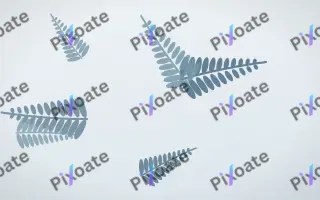 Frosted Fern II — light blue and white botanical background, variation II