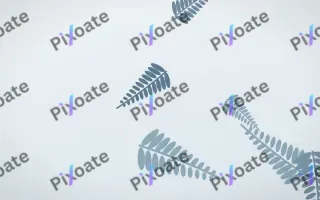 Frosted Fern III — light blue and white botanical background, variation III