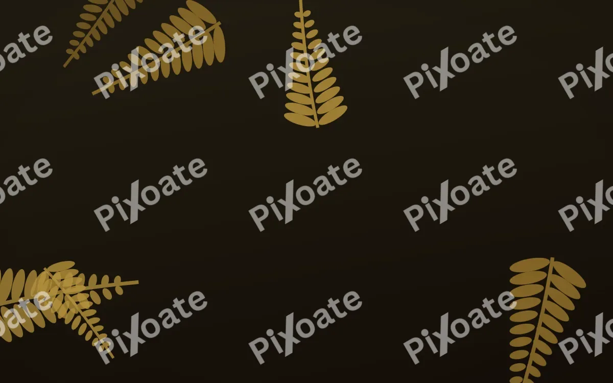 Golden Fern — dark gold, brown and black botanical background
