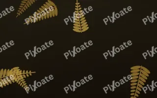 Golden Fern — dark gold, brown and black botanical background