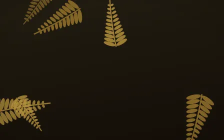 Golden Fern — dark gold, brown and black botanical background
