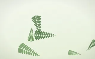 Fern Meadow II — light green and white botanical background, variation II