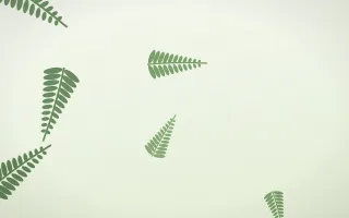 Fern Meadow III — light green and white botanical background, variation III