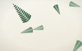 Fern on Paper III — light green and white botanical background, variation III