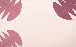 Blush Monstera III — light red, pink and white botanical background, variation III