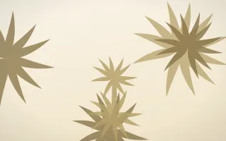 Sunbleached Palm II — light yellow, brown and beige botanical background, variation II