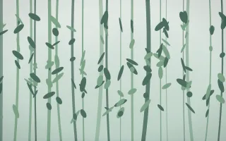 Garden Leaf Light II — light white and green botanical background, variation II