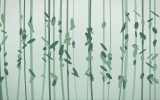 Garden Leaf Light IV — light white and green botanical background, variation IV
