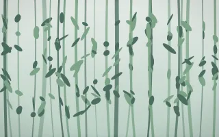Garden Leaf Light VI — light white and green botanical background, variation VI