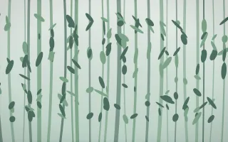 Garden Leaf Light VII — light white and green botanical background, variation VII