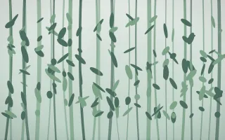 Garden Leaf Light VIII — light white and green botanical background, variation VIII