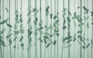 Garden Leaf Light XI — light white and green botanical background, variation XI